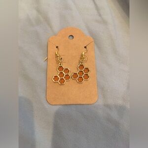 Honeycomb Earrings [Golden Yellow]